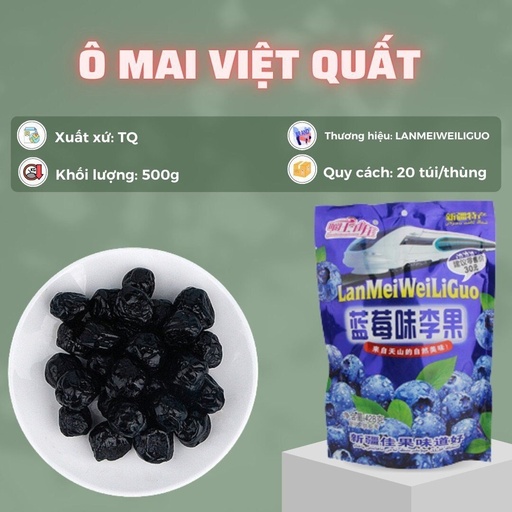 Ô mai việt quất Lan MeiMei 408gr