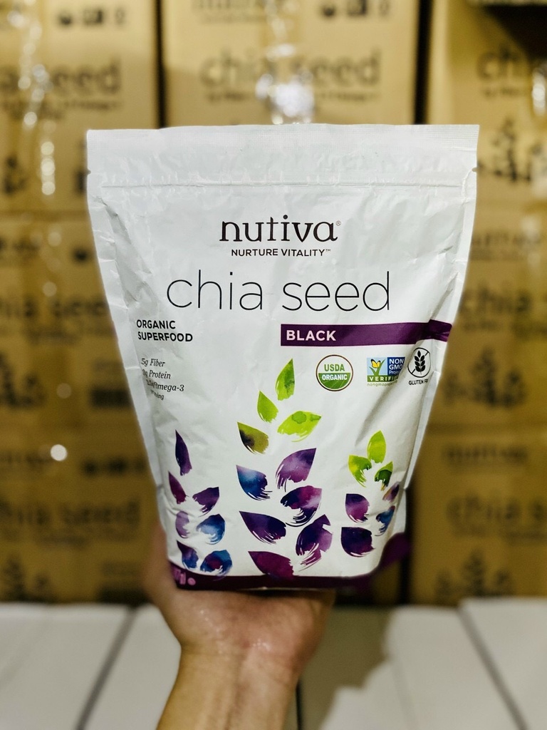 Hạt chia Mỹ Nutiva Chia Seed Túi 907Gr