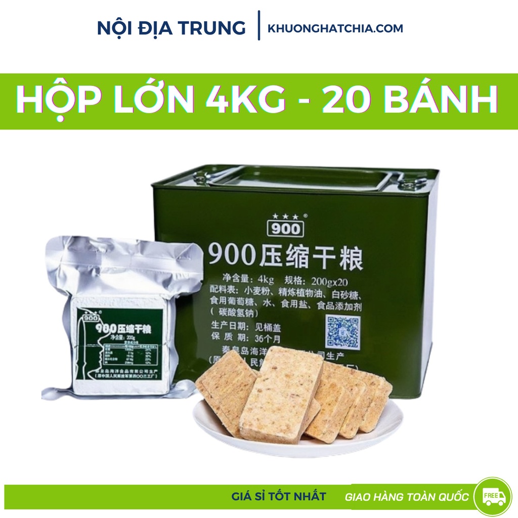 Lương khô sắt 900 hộp 4kg 20 bánh nhỏ