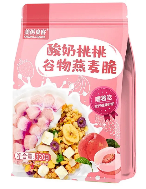 T-Ngũ cốc sữa chua Meizhoushike Đào 320g