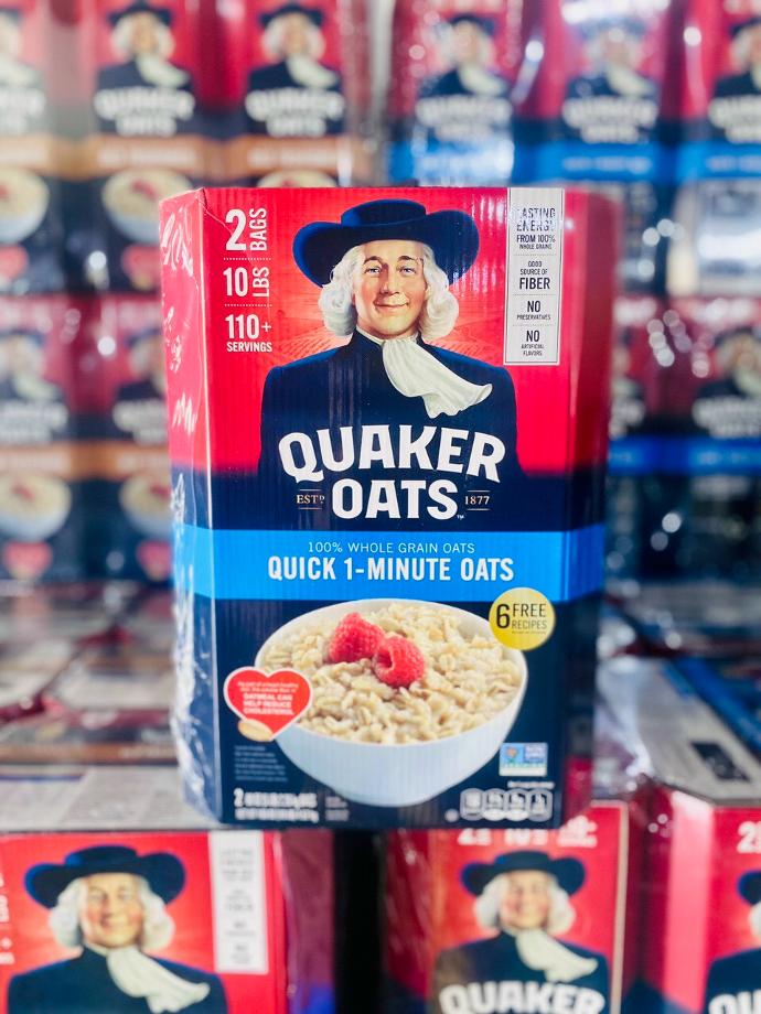 Yến mạch cán vỡ Quaker Quick 1 Minutes thùng 4.5kg