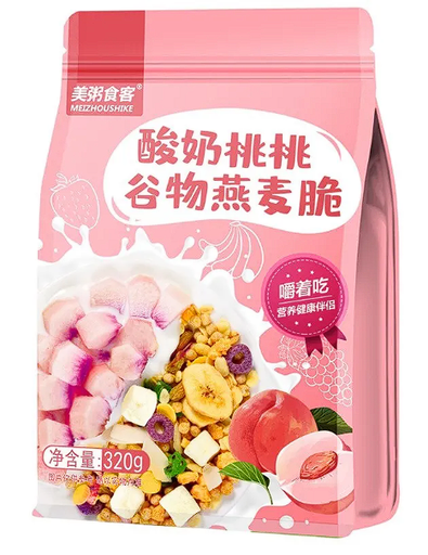 [CML00126] T-Ngũ cốc sữa chua Meizhoushike Đào 320g